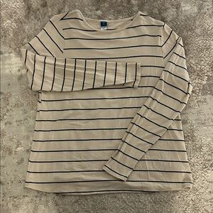 Old Navy Beige and Black Striped Top